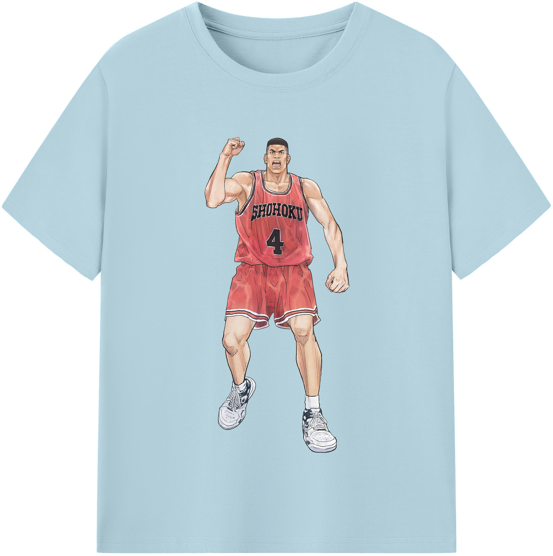SLAM DUNK／スラムダンク 綿100％半袖Tシャツ（フロントプリント）